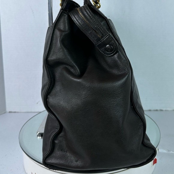 CHANEL CC LAMBSKIN LEATHER SHOULDER BAG EXPRESSO DARK BROWN - Picture 4 of 13